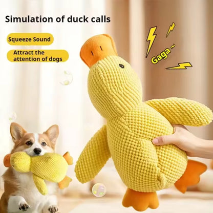 Dog Sleeping with a Dog Hug Duck Toys to Relieve Boredom of Little Yellow Duck Pet Interactive Plush Doll Pet Supplies
