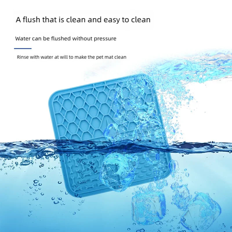 Pet Lick Silicone Mat Pet Slow Food Plate Dog Bathing Distraction Silicone Dog Sucker Food Training Dog Feeder Supplies for Dogs