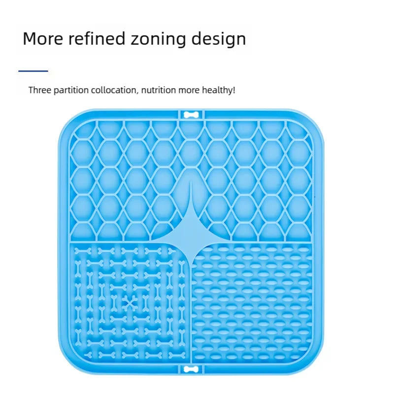 Pet Lick Silicone Mat Pet Slow Food Plate Dog Bathing Distraction Silicone Dog Sucker Food Training Dog Feeder Supplies for Dogs