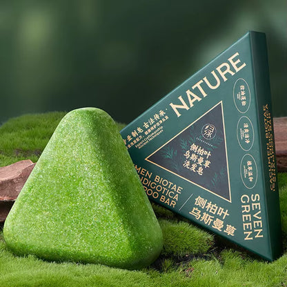 120G Herbal Plant Hair Care Enhancing Handmade Hair Soap Bar Oil Control Dandruff Removal Platycladus Usman Grass Hair Shampoo