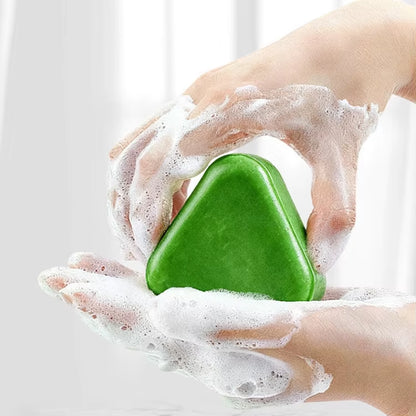 120G Herbal Plant Hair Care Enhancing Handmade Hair Soap Bar Oil Control Dandruff Removal Platycladus Usman Grass Hair Shampoo