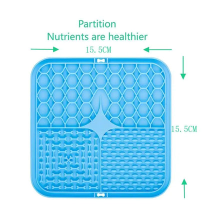 Pet Lick Silicone Mat Pet Slow Food Plate Dog Bathing Distraction Silicone Dog Sucker Food Training Dog Feeder Supplies for Dogs