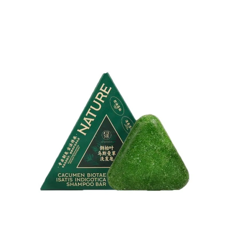 120G Herbal Plant Hair Care Enhancing Handmade Hair Soap Bar Oil Control Dandruff Removal Platycladus Usman Grass Hair Shampoo