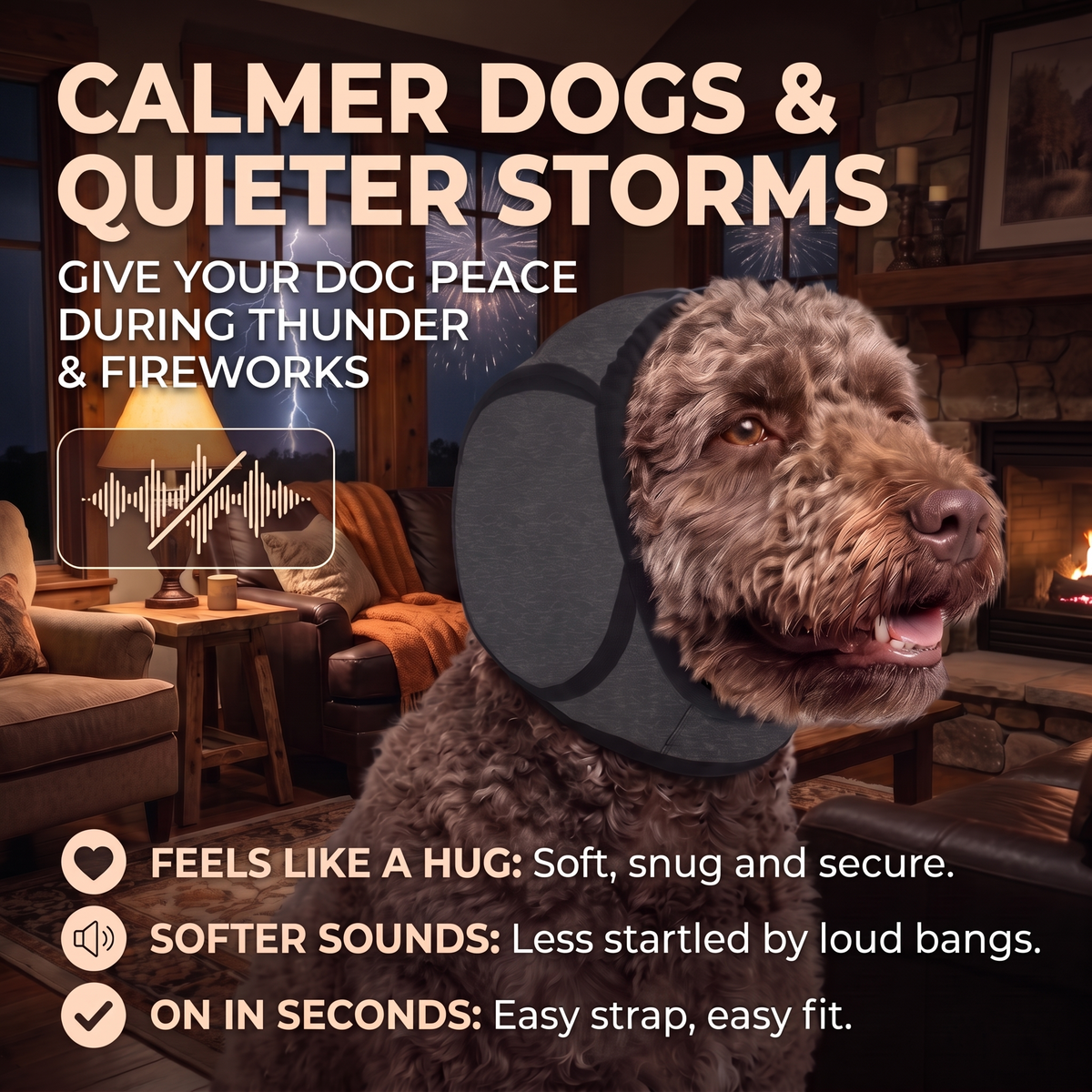 Dog Ear Wrap 2.0 | Calming & Noise-Reducing Ear Muff